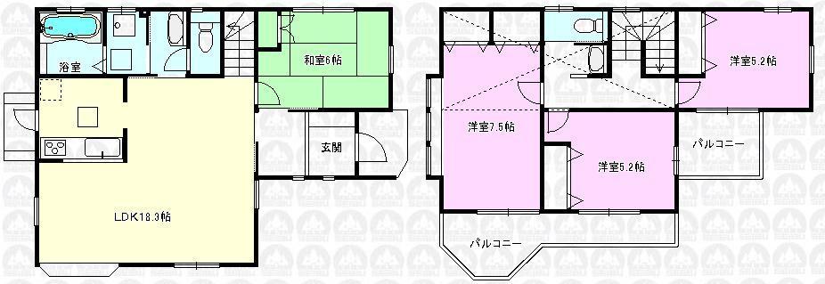 Floor plan. 34,800,000 yen, 4LDK, Land area 148.28 sq m , Building area 101.46 sq m floor plan