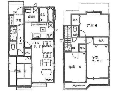 Floor plan. 32,900,000 yen, 4LDK, Land area 141.46 sq m , Building area 91.5 sq m floor plan