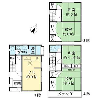 Floor plan. Tokorozawa Prefecture Kamiarai 4-chome