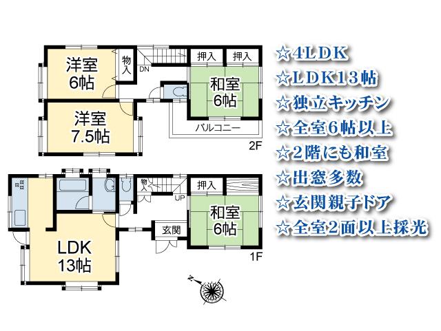 Floor plan. 19,800,000 yen, 4LDK, Land area 101.09 sq m , Building area 89.22 sq m floor plan