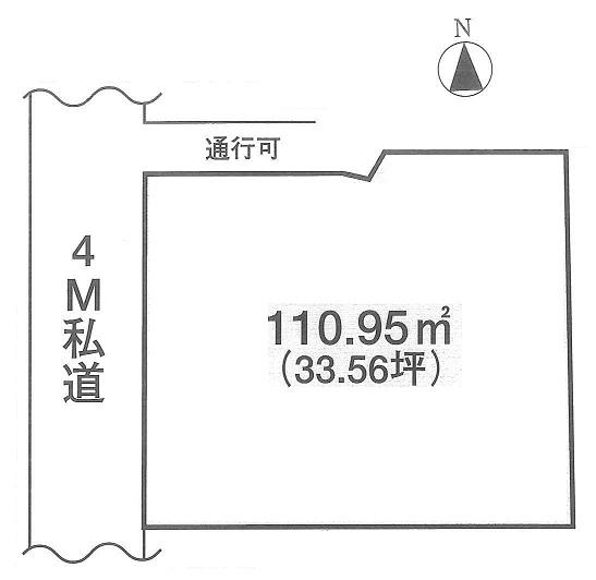 Compartment figure. Land price 12.5 million yen, Land area 110.95 sq m compartment view
