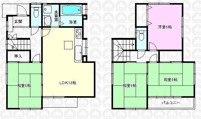 Floor plan. 18,800,000 yen, 4LDK, Land area 109.83 sq m , Building area 85.28 sq m floor plan