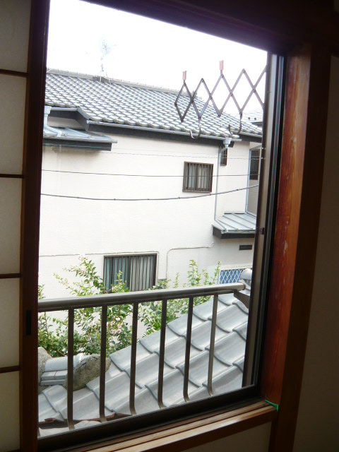 Balcony. Window with shoji