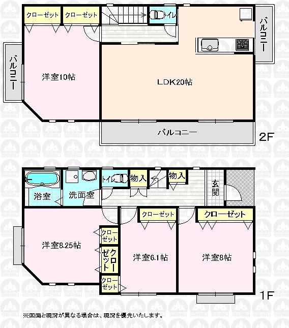 Floor plan. 35,800,000 yen, 4LDK, Land area 131 sq m , Building area 119.09 sq m