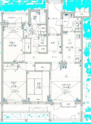 Floor plan. 3LDK, Price 13.8 million yen, Occupied area 85.08 sq m , Balcony area 16.91 sq m