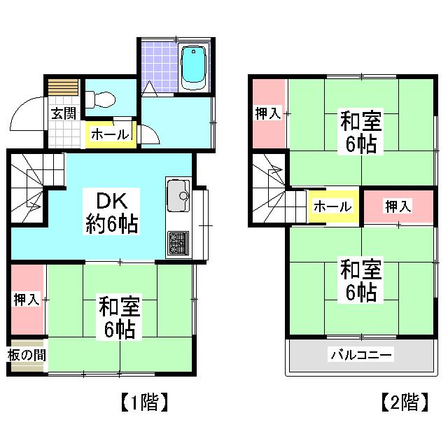 Floor plan. 9.4 million yen, 3DK, Land area 83.86 sq m , Building area 60.42 sq m