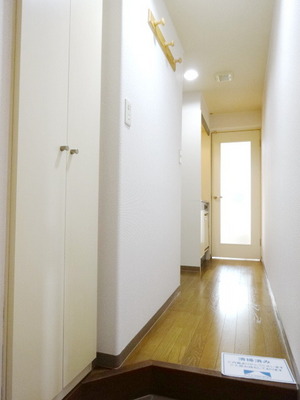 Entrance. Cupboard is large