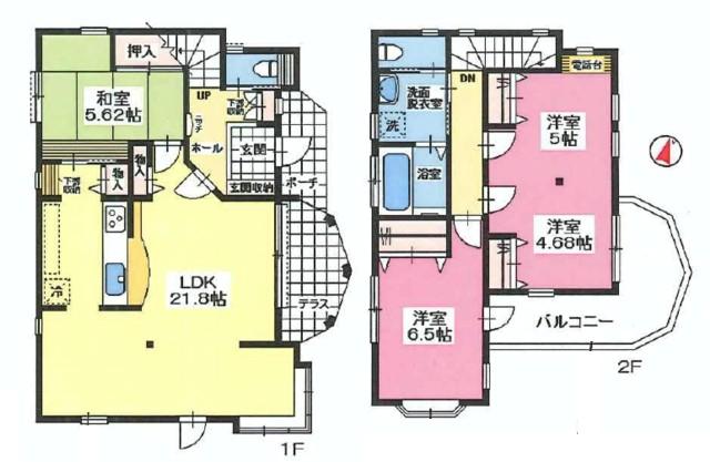 Floor plan. 26,900,000 yen, 4LDK, Land area 117.59 sq m , Building area 95.02 sq m