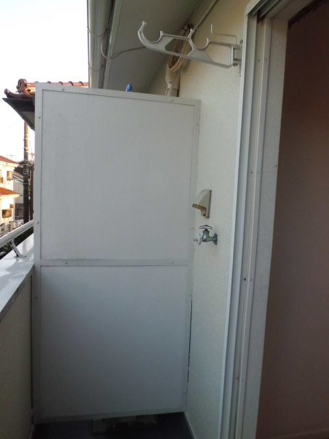 Balcony. Washing machine Storage veranda