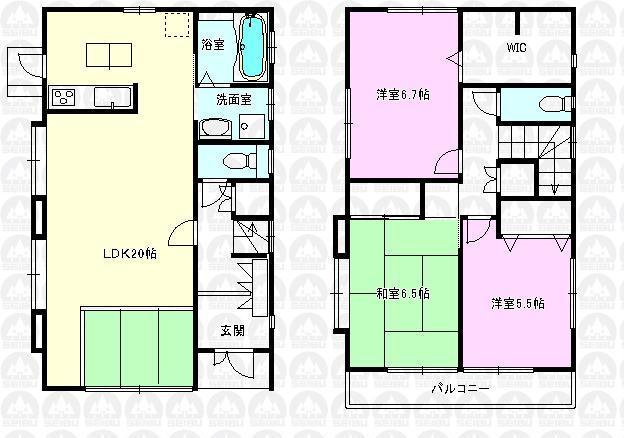Floor plan. 34,800,000 yen, 3LDK + S (storeroom), Land area 109.5 sq m , Building area 95.22 sq m floor plan