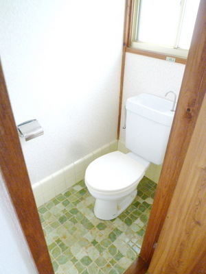 Toilet. Bright toilet there is a window