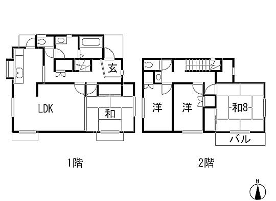 Floor plan. 27,800,000 yen, 4LDK, Land area 182.87 sq m , Building area 102.26 sq m