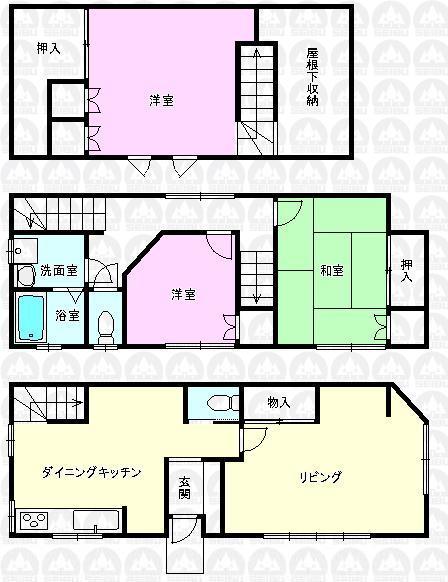 Floor plan. 18,800,000 yen, 3LDK, Land area 55.54 sq m , Building area 98.52 sq m floor plan