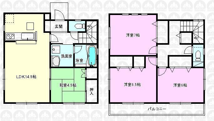 Floor plan. 23.8 million yen, 4LDK, Land area 98.66 sq m , Building area 93.96 sq m floor plan