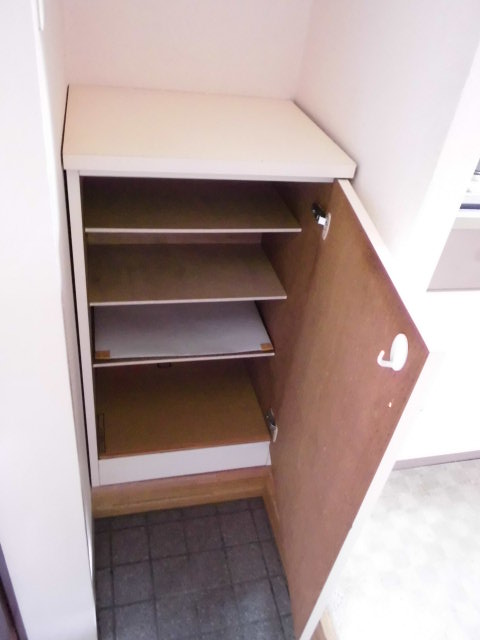 Entrance. It is a shoebox. It is the perfect size for one person living.