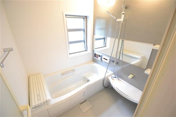 Bathroom. Spacious bathroom with TV