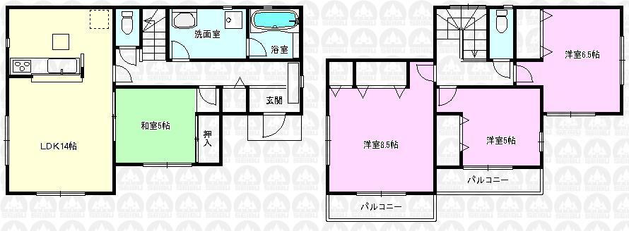 Floor plan. (3 Building), Price 24,800,000 yen, 4LDK, Land area 156.87 sq m , Building area 96.39 sq m