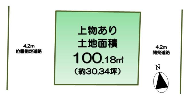 Compartment figure. Land price 16.8 million yen, Land area 100.18 sq m