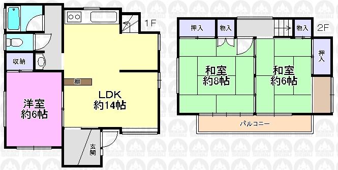 Floor plan. 13.8 million yen, 3LDK, Land area 86.97 sq m , Building area 75.88 sq m is taken between the popularity of living in stairs!