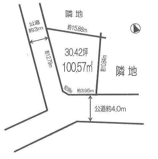 Compartment figure. Land price 10 million yen, Land area 100.57 sq m compartment view