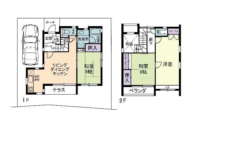 Floor plan. 19.3 million yen, 3LDK, Land area 100.21 sq m , Building area 80.15 sq m 2 floor Western-style can be changed to 2 room