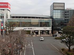 Building appearance. Seibu Ikebukuro Line Tokorozawa Station West entrance