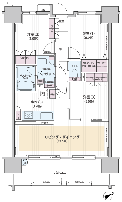 Floor: 3LDK, occupied area: 69.45 sq m, Price: 29,700,000 yen ・ 30,900,000 yen, now on sale
