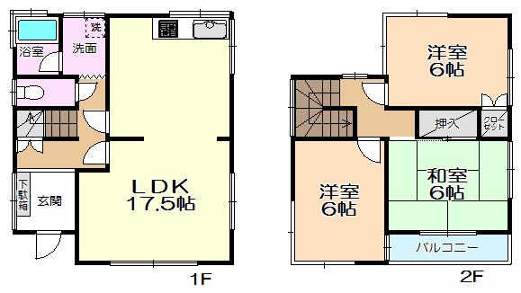Floor plan. 9.8 million yen, 3LDK, Land area 100.09 sq m , Building area 82.8 sq m