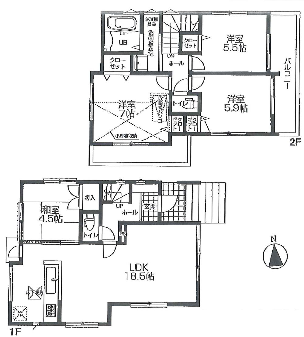 Floor plan. 35,800,000 yen, 4LDK, Land area 113.6 sq m , Building area 90.11 sq m