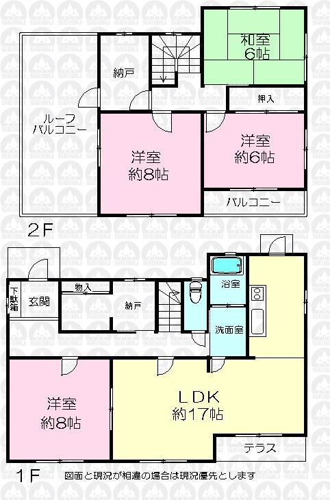 Floor plan. 23.8 million yen, 4LDK + 2S (storeroom), Land area 221.5 sq m , Building area 115.37 sq m