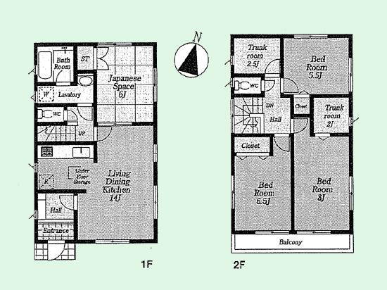 Floor plan. 29,800,000 yen, 4LDK, Land area 125.87 sq m , Building area 96.79 sq m