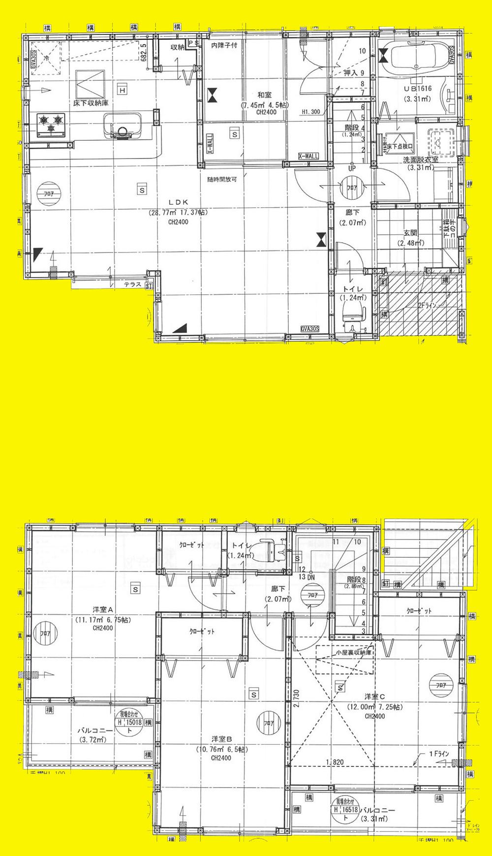 Floor plan. 40,800,000 yen, 4LDK, Land area 124.93 sq m , Building area 96.46 sq m