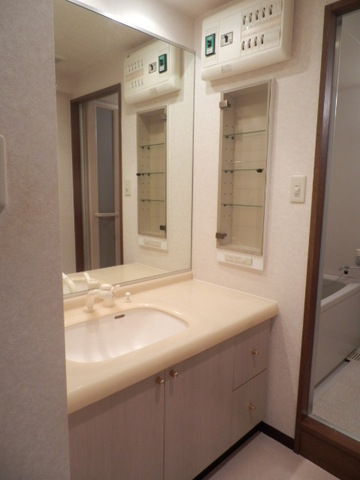 Washroom. The vanity next comes with accommodated.