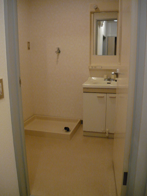 Washroom. Spacious washroom. Waterproof bread with in-room washing machine storage is here.