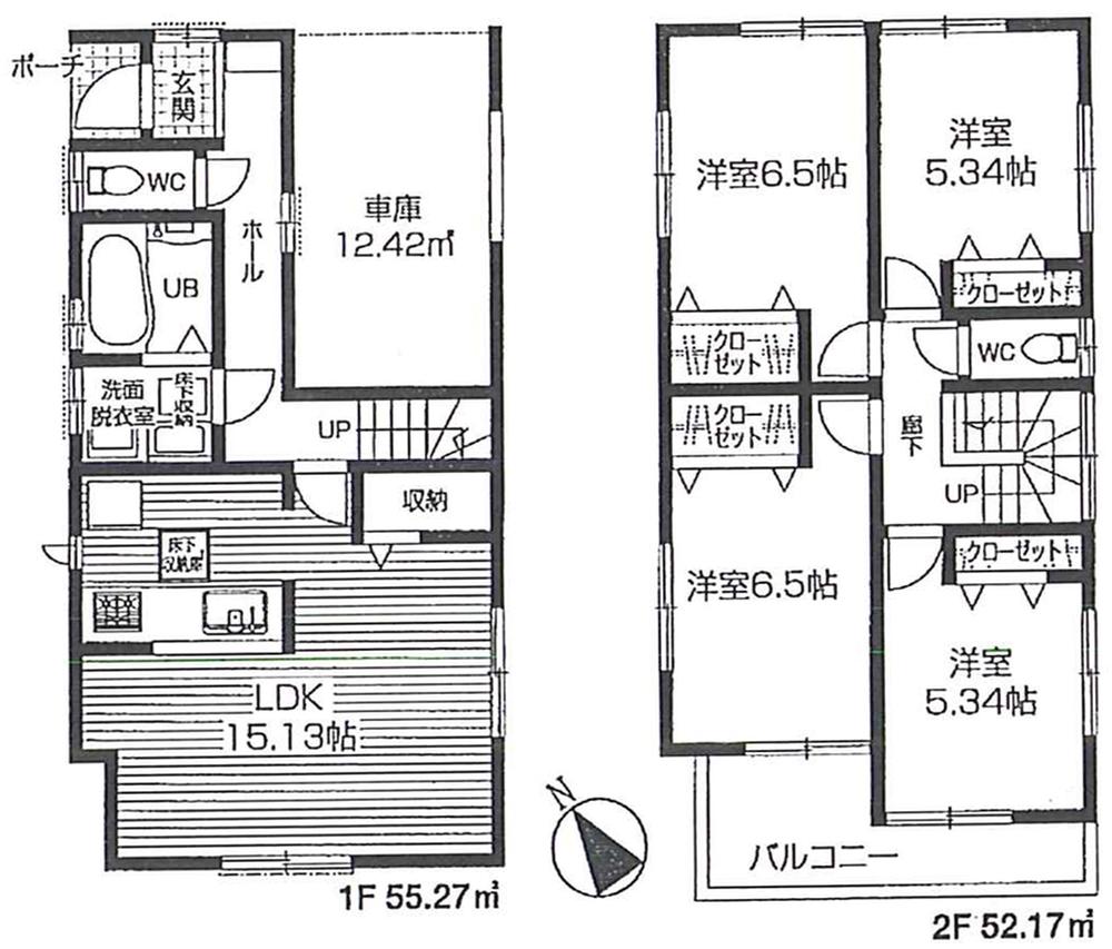 Floor plan. 31,800,000 yen, 4LDK, Land area 96.04 sq m , Building area 107.44 sq m