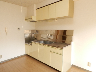 Kitchen. Gas stove 2 burners installed Allowed
