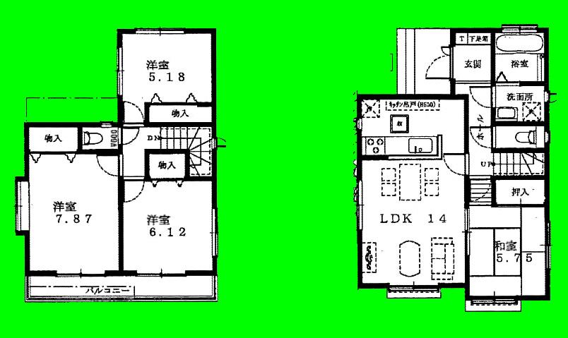 Floor plan. (1), Price 34,900,000 yen, 4LDK, Land area 136.79 sq m , Building area 91.08 sq m