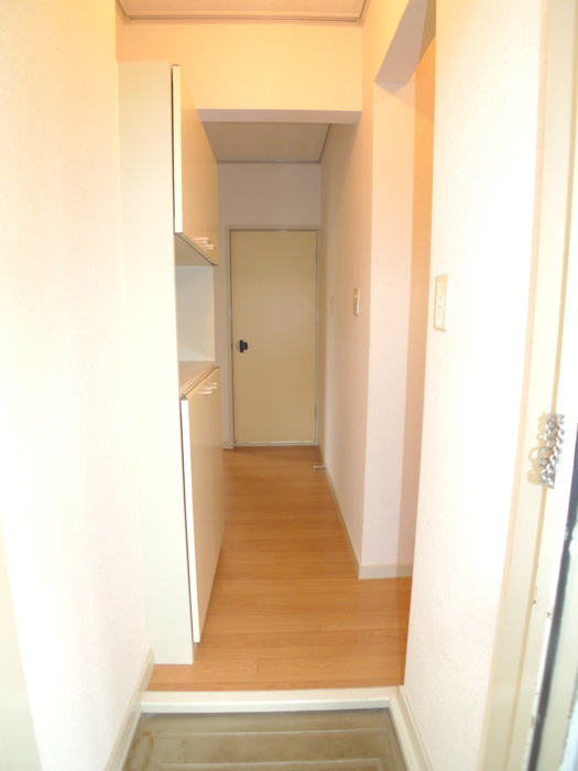 Entrance. With shoe box