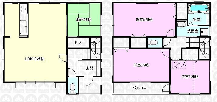 Floor plan. (Building 2), Price 42,800,000 yen, 3LDK+S, Land area 126 sq m , Building area 99.22 sq m
