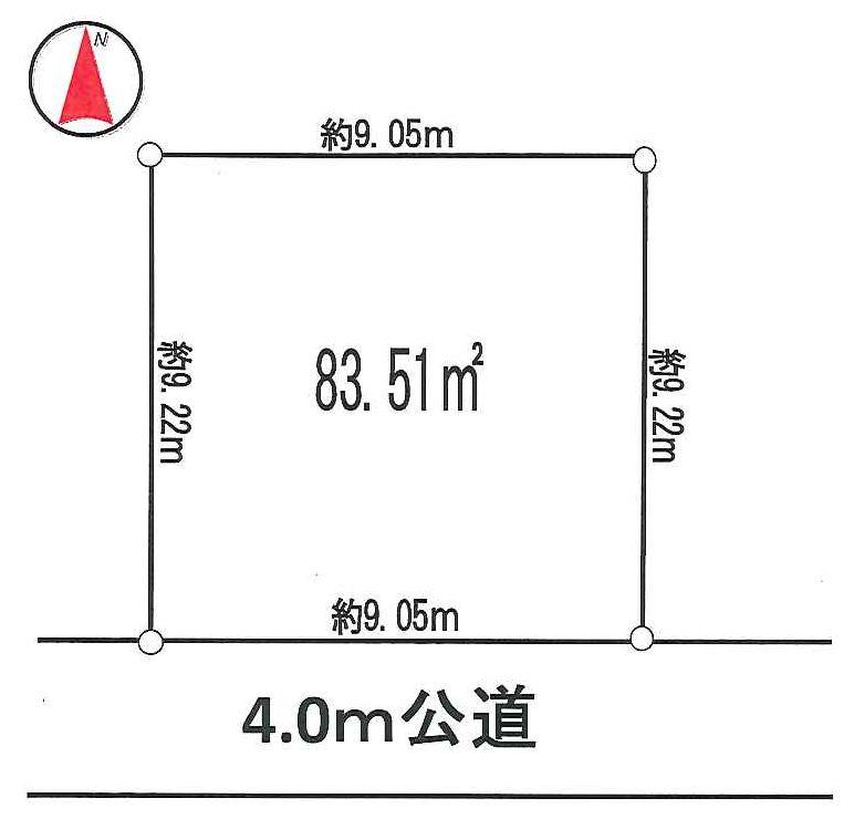 Compartment figure. Land price 12.8 million yen, Land area 83.51 sq m compartment view