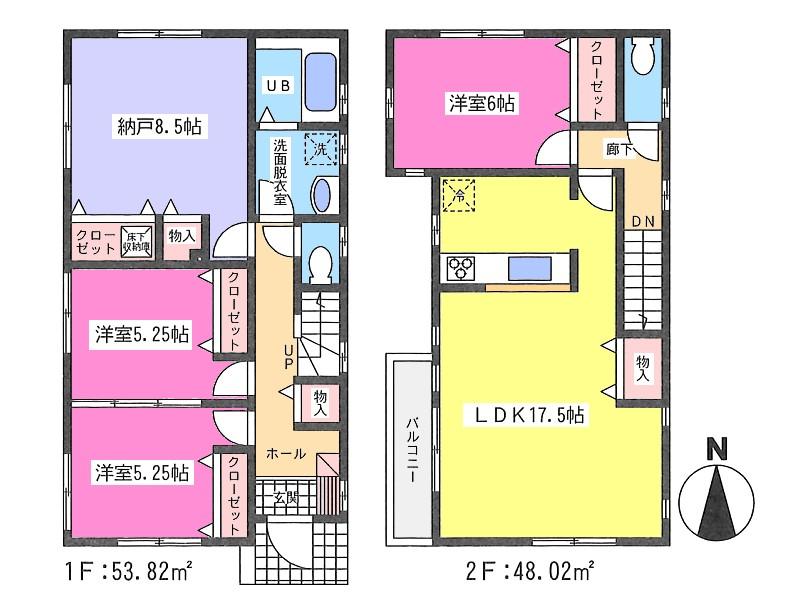 Floor plan. 31,800,000 yen, 2LDK + S (storeroom), Land area 120.88 sq m , Building area 101.84 sq m floor plan