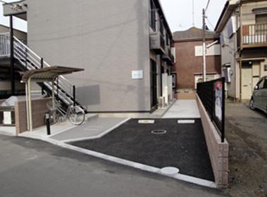 Parking lot. On-site parking