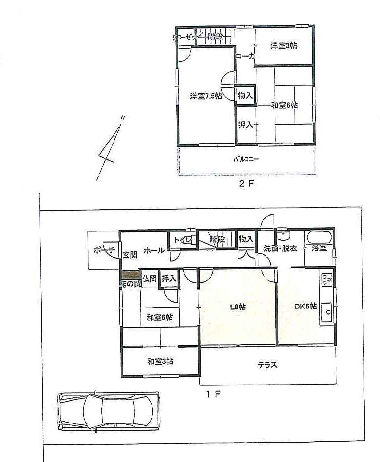 Floor plan. 15.8 million yen, 4LDK, Land area 165.23 sq m , Building area 96.1 sq m floor plan
