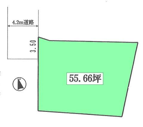 Compartment figure. Land price 37,800,000 yen, Land area 184 sq m compartment view