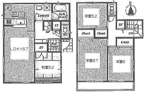 Floor plan. 27,800,000 yen, 4LDK, Land area 132.26 sq m , Building area 96.38 sq m floor plan