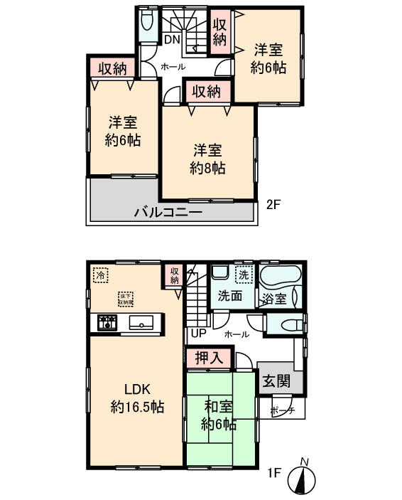 Floor plan. 37,800,000 yen, 4LDK, Land area 138.9 sq m , Building area 105.58 sq m
