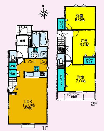 Floor plan. (4 Building), Price 29,800,000 yen, 3LDK, Land area 100 sq m , Building area 91.08 sq m