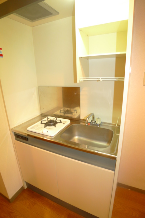 Kitchen. Gas is easy to use even in the mini-kitchen
