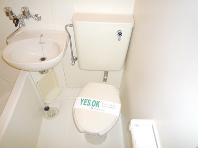 Toilet. 3-point unit is a bus type.