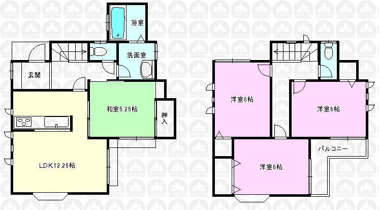 Floor plan. 26,800,000 yen, 4LDK, Land area 100.27 sq m , Building area 88.4 sq m floor plan